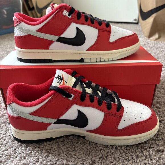 Nike Dunk Low Retro DZ2536-600 PRM Chicago Split University Red Black Men's 8 - Picture 7 of 8